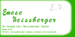 emese weissberger business card